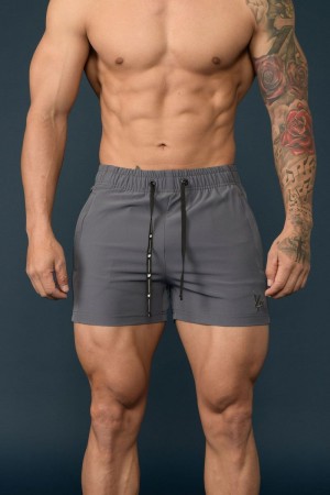 YoungLA 101 Bodybuilding Short Shorts All Grey | IE0576-319