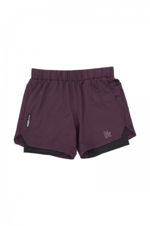 YoungLA 105 Compression Shorts 2.0 Plum / Black | WL0235-984