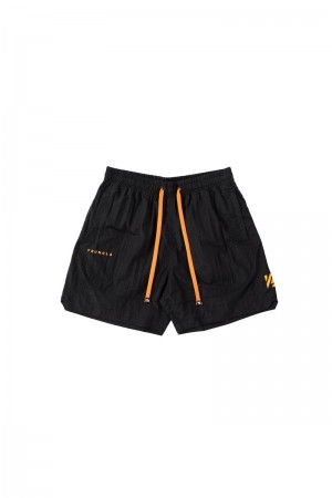 YoungLA 109 Retro Shorts All Black | RF0389-745