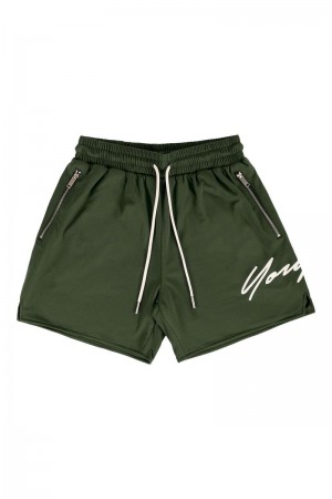 YoungLA 115 Signature Shorts Olive | CV9615-834