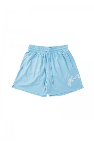 YoungLA 117 Sig Shorts Carolina Blue | UK5310-896