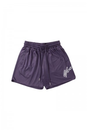 YoungLA 117 Sig Shorts Dark Purple | KA2678-459