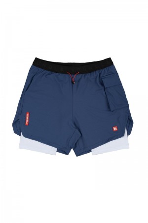 YoungLA 121 Performance Line Compression Shorts Navy | NM1342-509