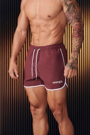 YoungLA 125 , Olympic Shorts Burgundy | EX0965-723