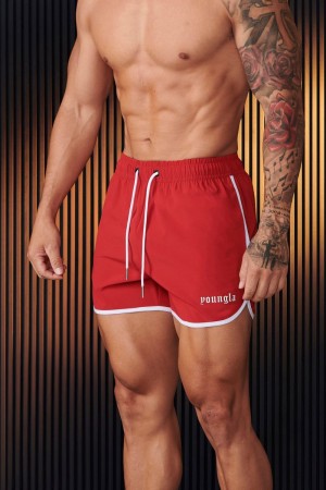 YoungLA 125 , Olympic Shorts Red | JQ7085-146