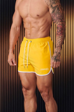 YoungLA 125 , Olympic Shorts Yellow | ZY9418-057