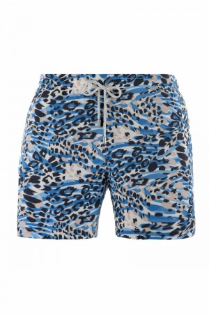 YoungLA 128 Abstract Swim Shorts inch22 Furry Leopard | NX3748-196