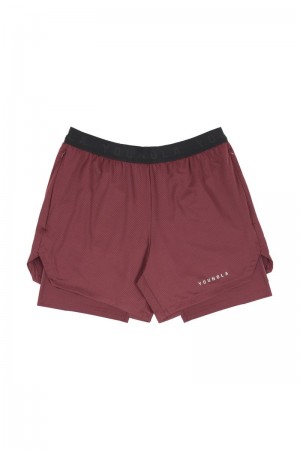 YoungLA 129 Trilogy Compression Shorts Brown | MU7640-982