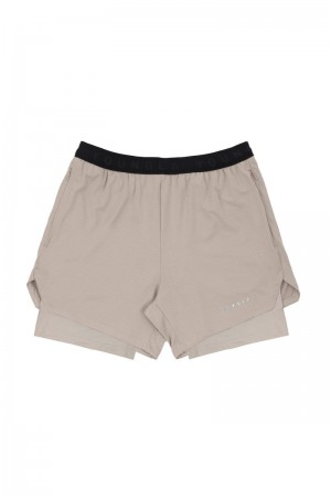 YoungLA 129 Trilogy Compression Shorts Tan | EG6751-208