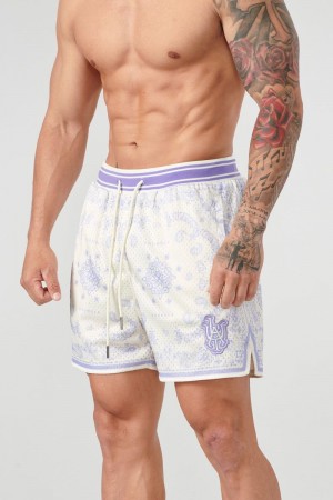 YoungLA 132 Infamous Bandana Shorts Soft Purple | AG2357-861