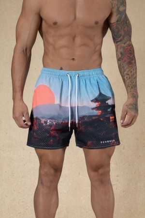 YoungLA 135 House Party Shorts Japanese Sunrise | HB8259-130