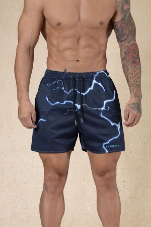 YoungLA 135 House Party Shorts Midnight Lightning | JR6052-138