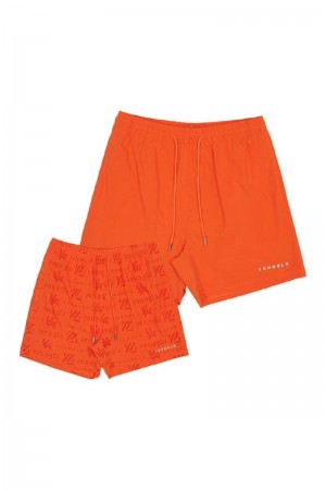 YoungLA 136 , Reveal Swim Shorts Orange | QT9753-468