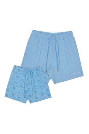 YoungLA 136 , Reveal Swim Shorts Sky Blue | WD7294-351