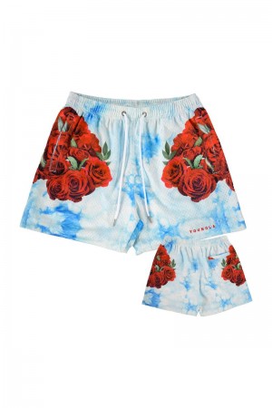 YoungLA 141 The Block Party Shorts Roses are Red | YK7168-524