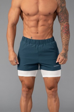 YoungLA 144 Peak Velocity Compression Shorts Teal | UZ0758-129