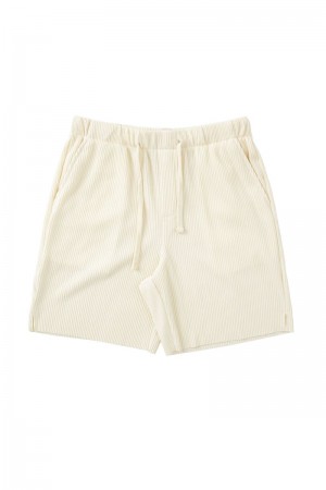 YoungLA 148 Pleated Festival Shorts Cream | BW1739-502