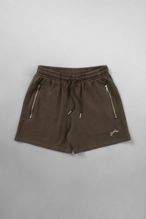 YoungLA 149 Phantom Shorts Brown Wash | YU0856-974