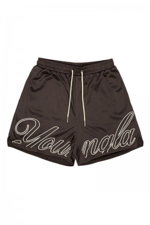 YoungLA 155 Championship Shorts Brown | HX1256-403