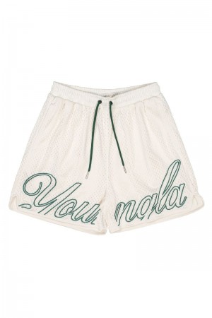 YoungLA 155 Championship Shorts Off-White | YL6102-893