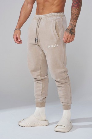 YoungLA 2022 , Love Sets , Joggers Beige Wash | ZQ7091-645