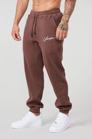 YoungLA 207 Cozy Thermal Joggers Chocolate | AZ3578-910