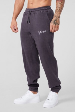 YoungLA 207 Cozy Thermal Joggers Coal | KE1539-862