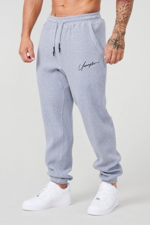 YoungLA 207 Cozy Thermal Joggers Heather Grey | DK7409-625