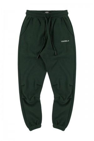 YoungLA 210 Kick-Back Joggers Forest Green | LA0682-439