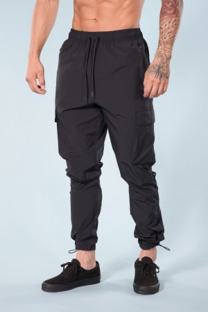 YoungLA 218 Travel Cargo Joggers Black | OR9067-852