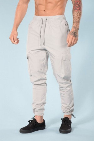 YoungLA 218 Travel Cargo Joggers Light Grey | QI0756-821