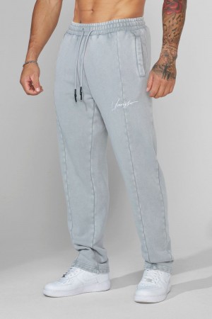 YoungLA 229 , Frontline Sweat Pants Grey Wash | TL0584-271