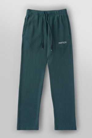 YoungLA 230 , No Cuff Thermal Pants Teal | TH0194-286