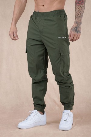 YoungLA 242 Commuter Joggers Olive Green | RD0542-678