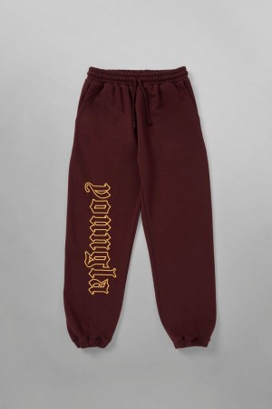 YoungLA 256 Anthem Joggers Burgundy Wash | YO1094-586