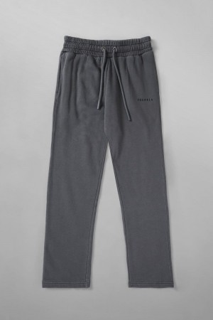 YoungLA 261 Old School No Cuff Joggers Grey Wash | VU3629-487