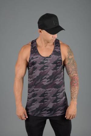 YoungLA 305 Performance Line Tank Tops Camo Black | UR8539-607