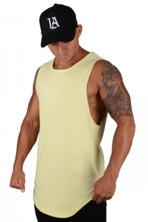 YoungLA 308 Muscle Tanks Pastel Yellow | EG6792-854