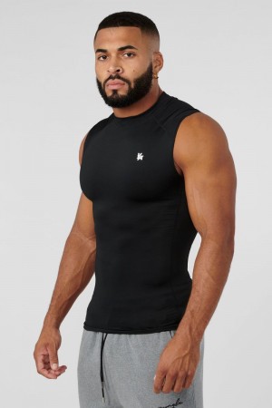 YoungLA 315 , Stealth Compression Cut-Offs Black | BS4712-965