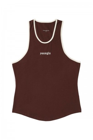 YoungLA 319 , Pristine Tank Tops Brown | JU8431-659