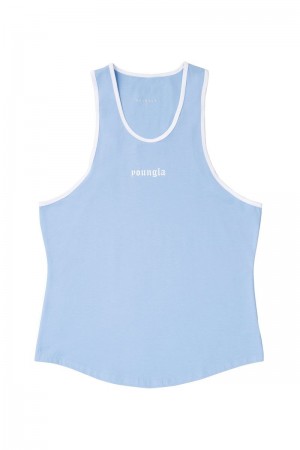 YoungLA 319 , Pristine Tank Tops Carolina Blue | KX5907-814