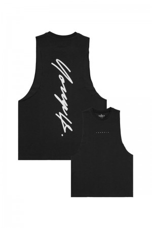 YoungLA 323 Autograph Delt Tanks Black | OD4619-078