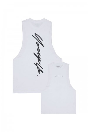 YoungLA 323 Autograph Delt Tanks White | EC4160-328