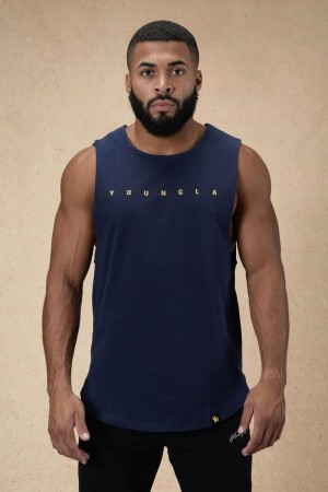 YoungLA 332 Infinity Muscle Tanks Navy | OH3219-754