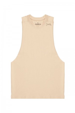 YoungLA 338 Offset Delt Tanks Sand | SH3056-791