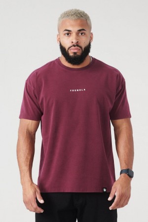 YoungLA 401 Essential Jacked Shirt Summer 23 inch Burgundy Wash | YX5837-641