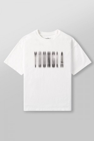 YoungLA 4075 , Blurry Heavyweight Shirt White | VB3514-786