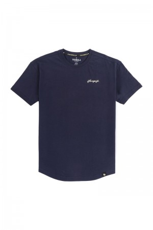 YoungLA 408 Autobiography Shirt Navy | FN7329-856