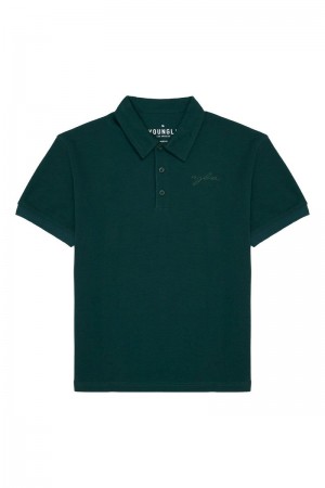 YoungLA 412 Jacked Polo Shirt Ponderosa Pine | IJ5928-406