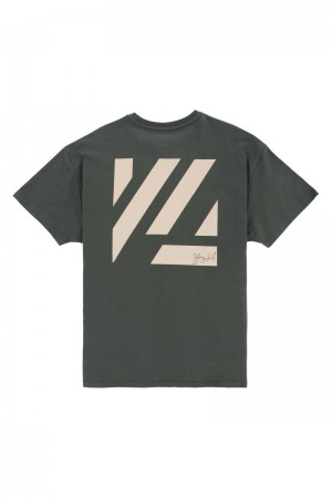 YoungLA 413 Oversized Bloc Shirts Forest Green | CB3425-798